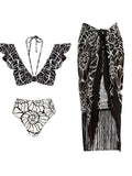 Reversible Ruffle Print Bikini Set
