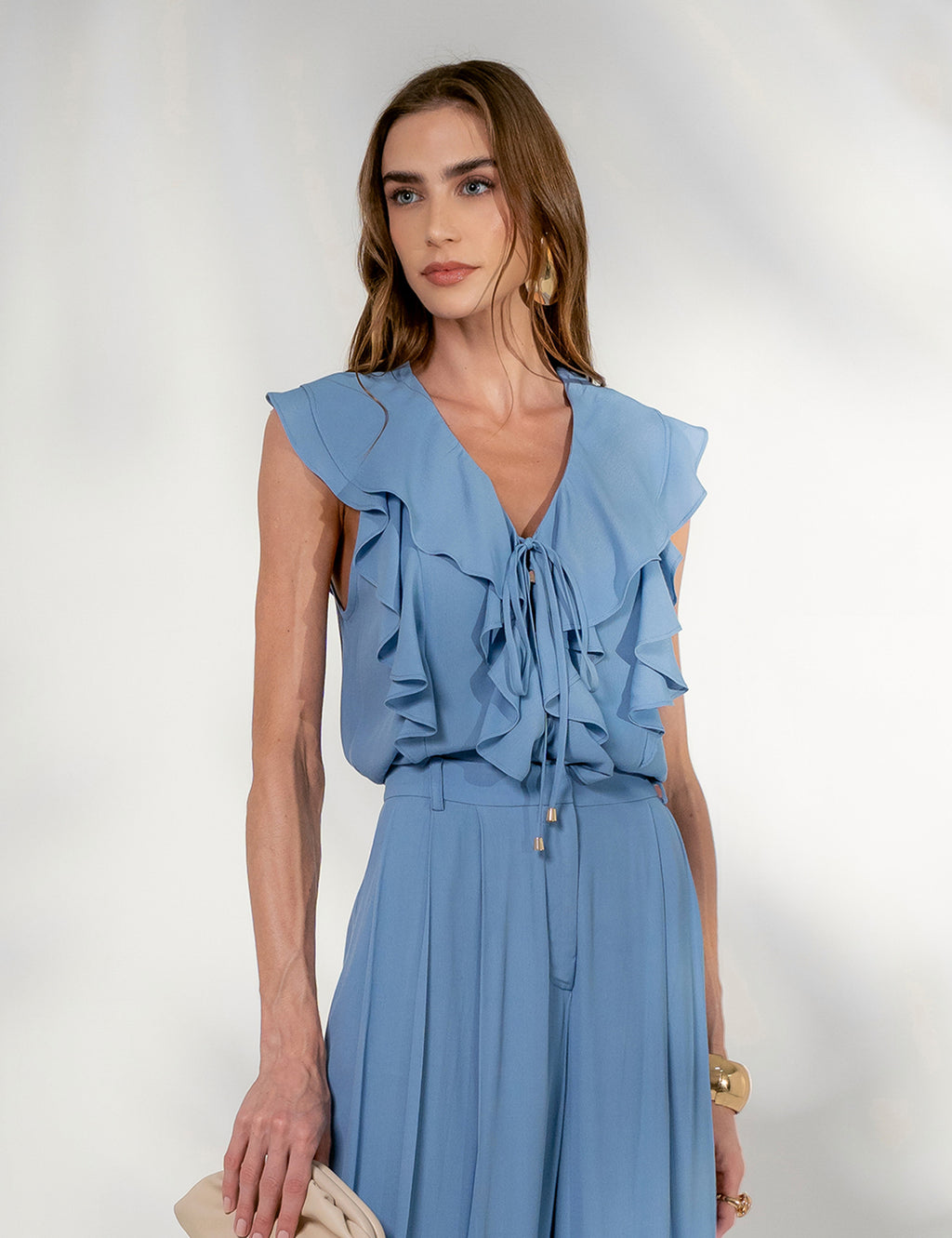 BLUSA MARCELA VISCOSE AZUL ABSOLUT