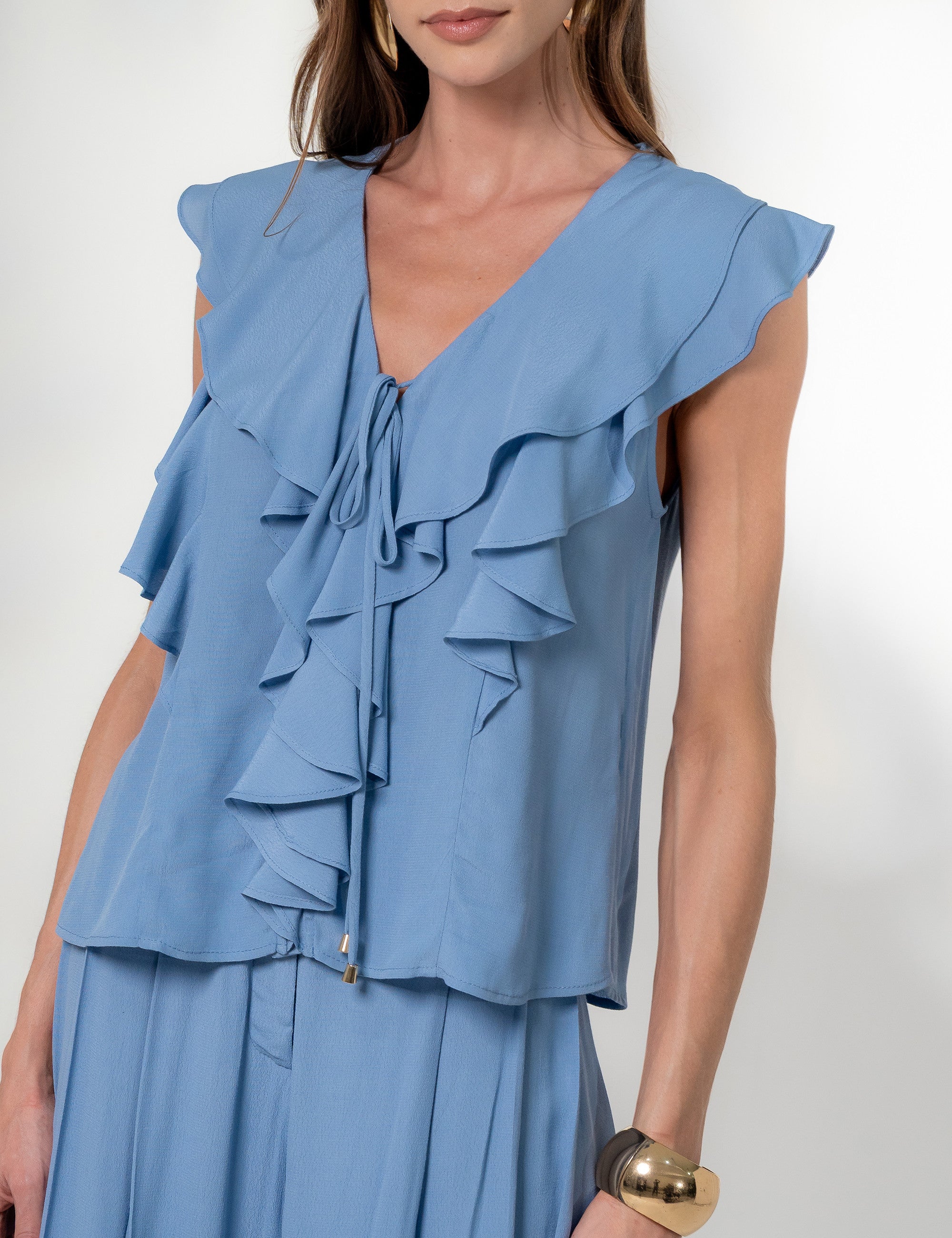 BLUSA MARCELA VISCOSE AZUL ABSOLUT