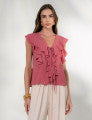 BLUSA MARCELA VISCOSE ROSE FROZEN