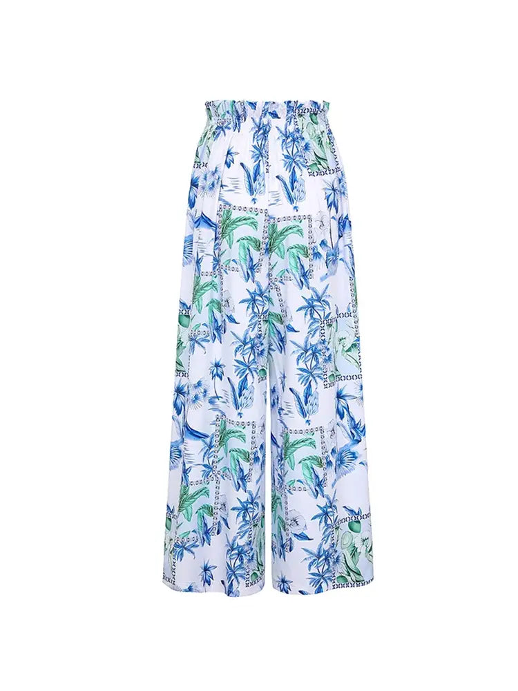 Tropical Print Two-Piece Bikini Set